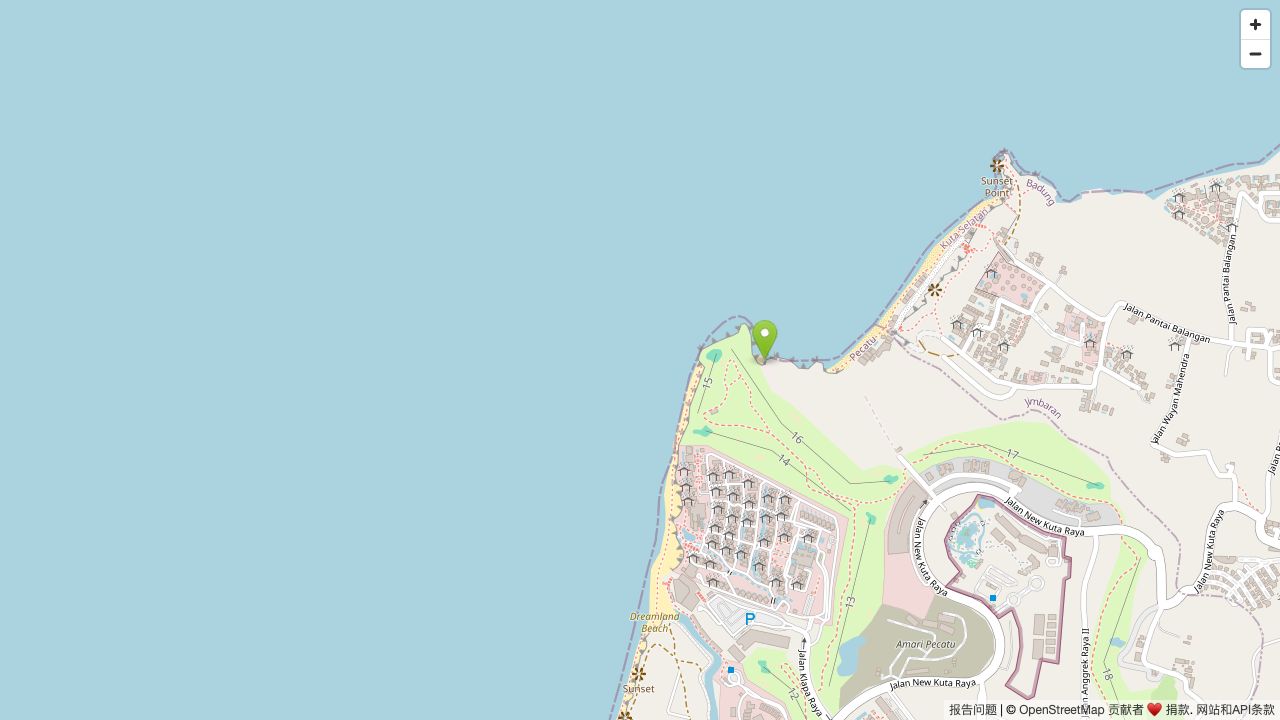 Balangan海岸与西南岬角;标记是来源参考位置,不是入口或已测浪区。