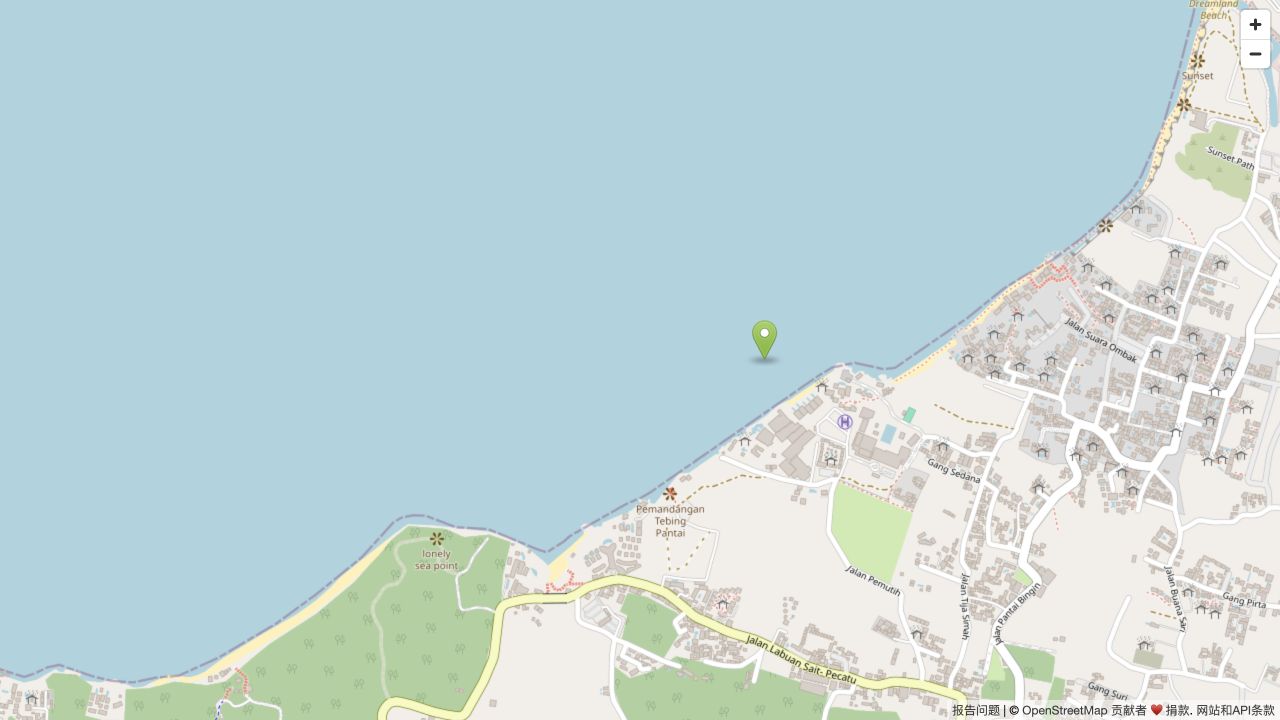Impossibles海岸背景；标记为来源参考位置，不是入口或已测浪区。