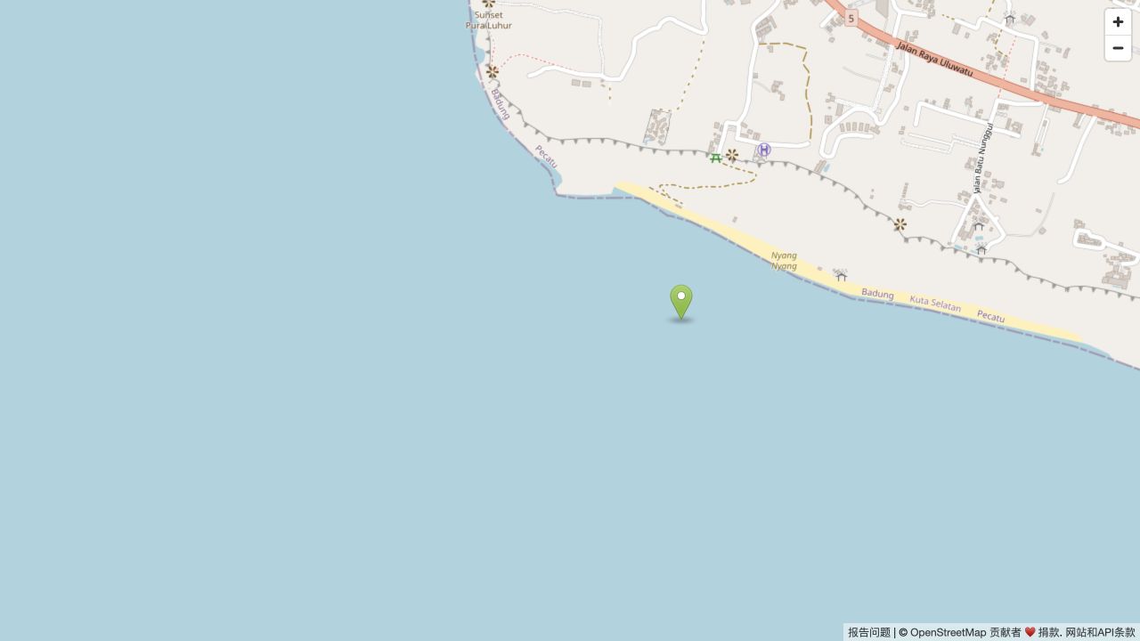 Nyang Nyang海岸背景;标记为来源参考,不是入口或已测浪区。