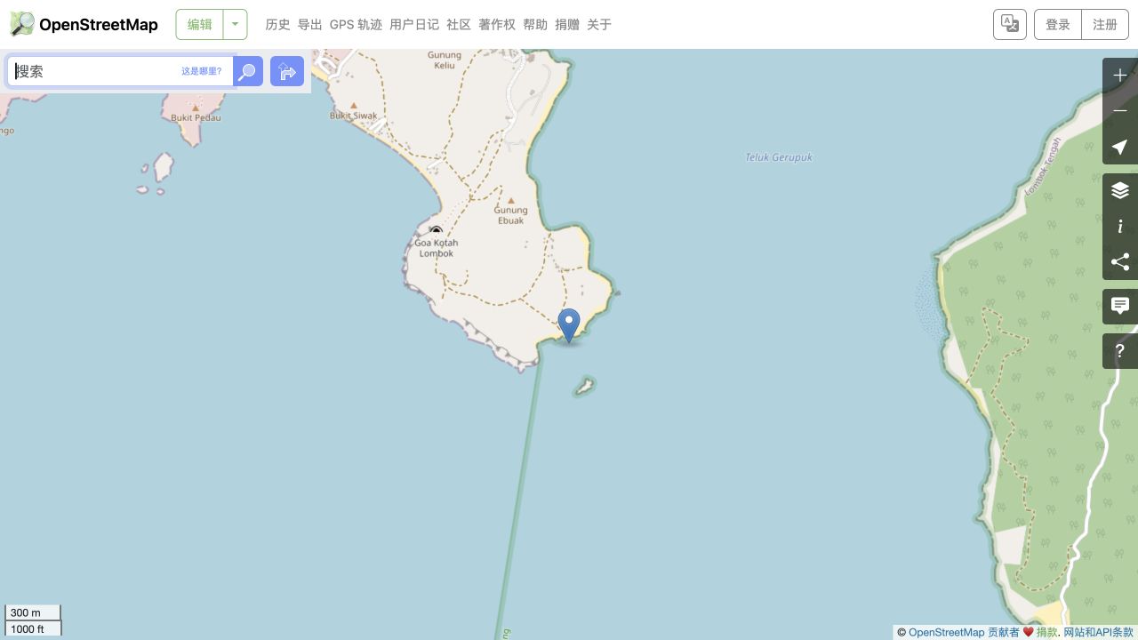 Grupuk海岸背景;标记仅为来源参考,不是入口或已测浪区。