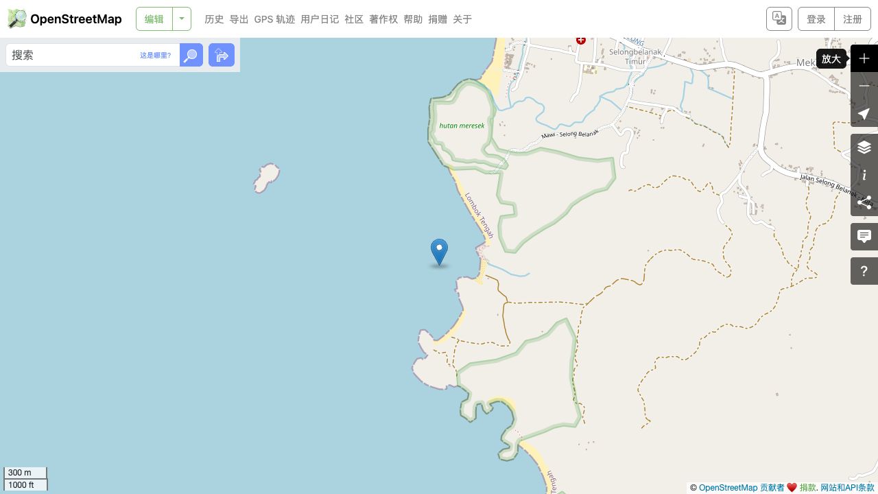 Mawi海岸背景;来源标记在海面,不代表浪峰、入口或停车处。