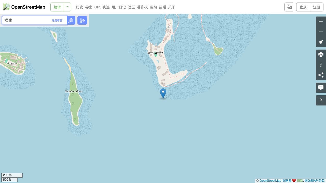 Pasta Point相对岛屿背景；海面地图标记不代表浪峰、入口或酒店通行范围。